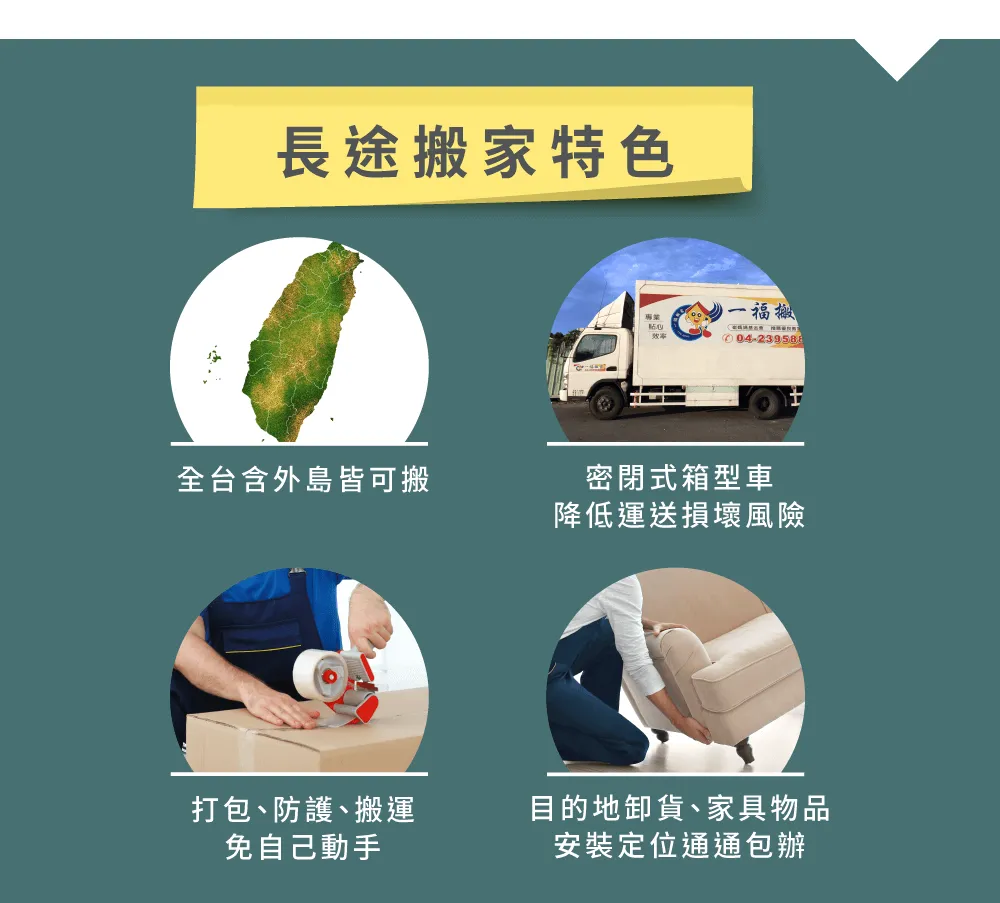 長途搬家特色-彰化長途搬家推薦