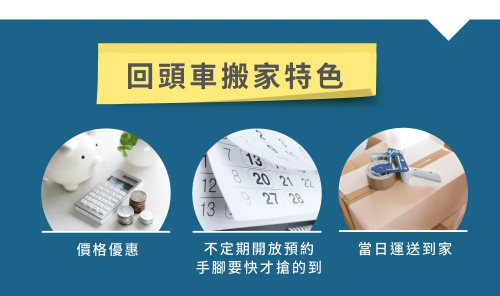 回頭車搬家推薦一福,當日就運送到家,無須等待 回頭車搬家特色-彰化搬家公司推薦