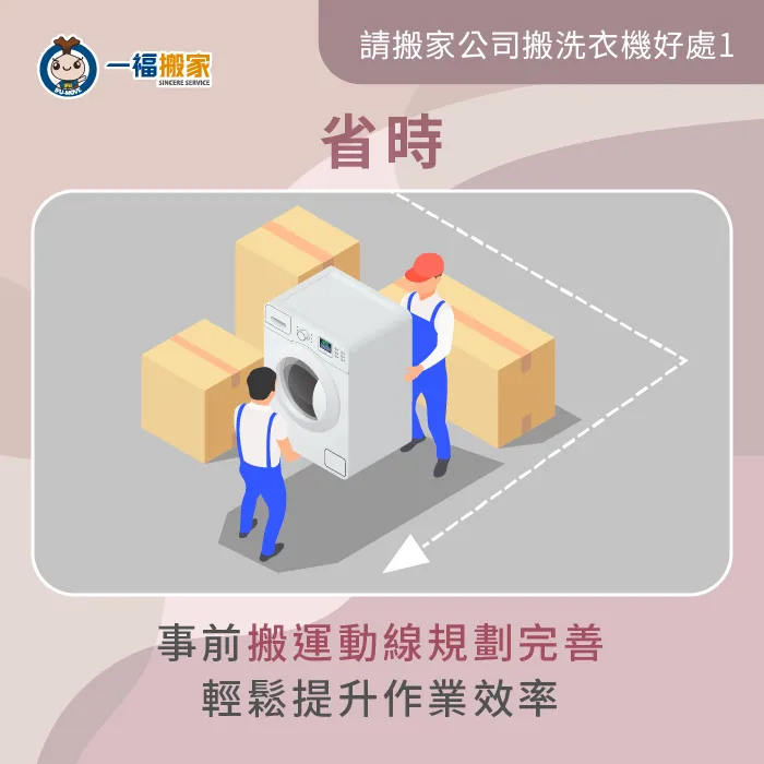 請搬家公司搬洗衣機超省時-一個人搬洗衣機