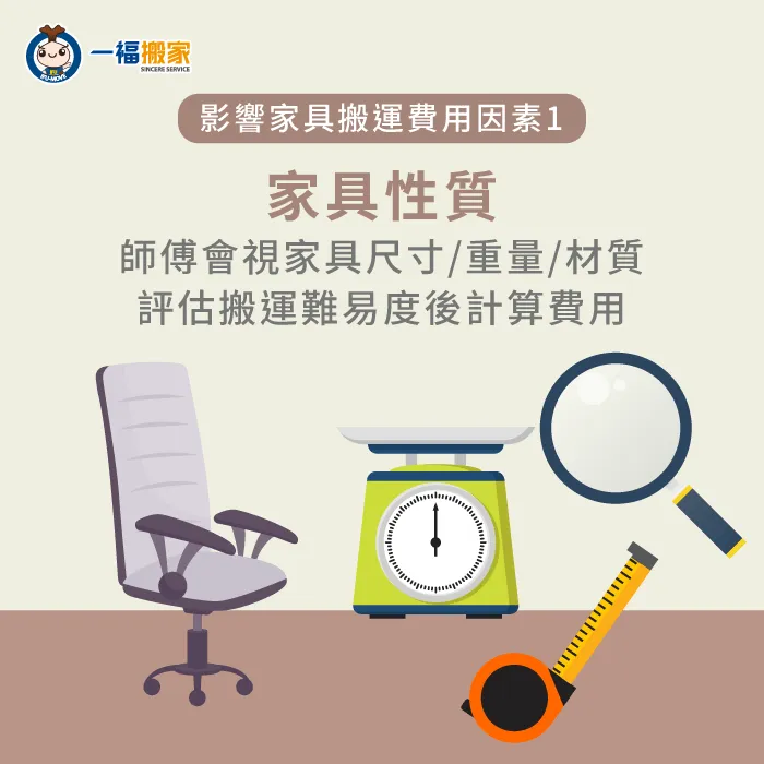 家具性質評估-單件家具搬運費用