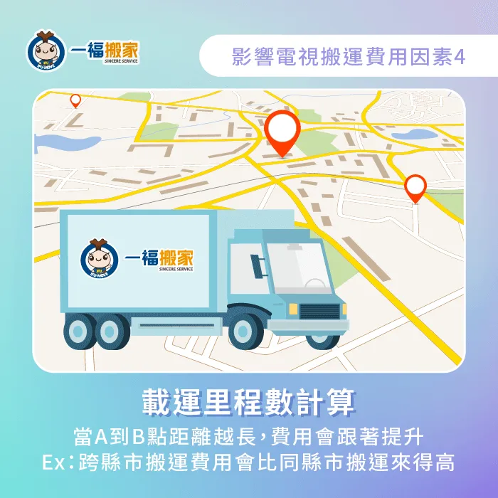 電視載運里程數計算-大型電視搬運費用