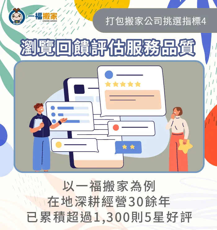 透過顧客的搬家體驗回饋,評估此搬家公司的服務品質是否安心可靠! 評估搬家公司服務品質-幫忙打包的搬家公司