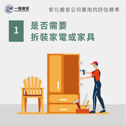 家電與家具的拆裝難易度-彰化搬家公司推薦