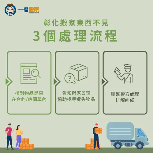 搬家東西不見的3個處理流程-搬家東西不見彰化