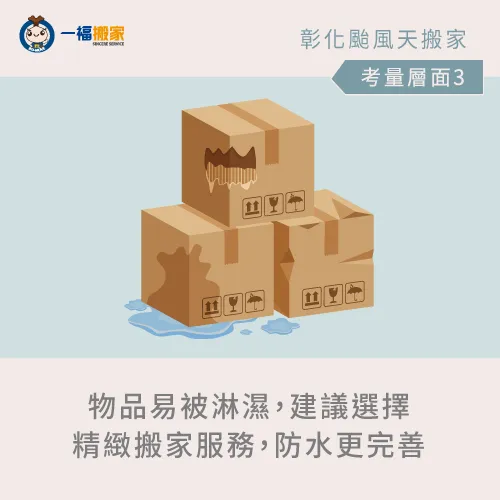 物品可能被雨淋濕-彰化下雨搬家