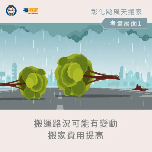 颱風天路況不穩定-彰化颱風天搬家