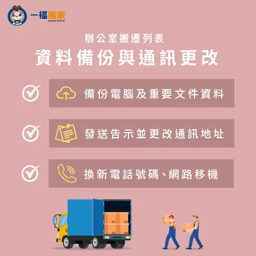 資料備份與通訊更改-辦公室搬遷注意事項