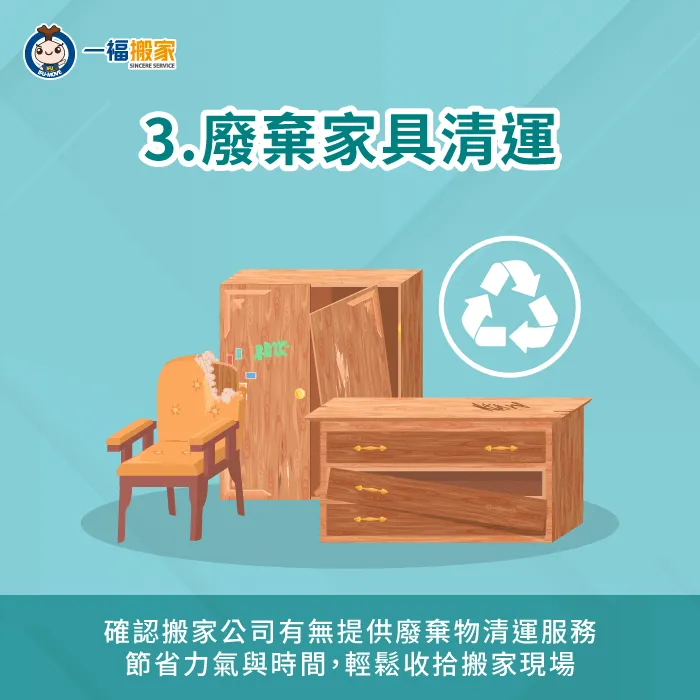 詢問有無提供廢棄物清運服務-搬家 家具處理