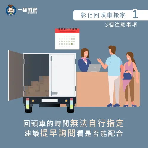 提早確認回頭車時間-彰化搬家回頭車
