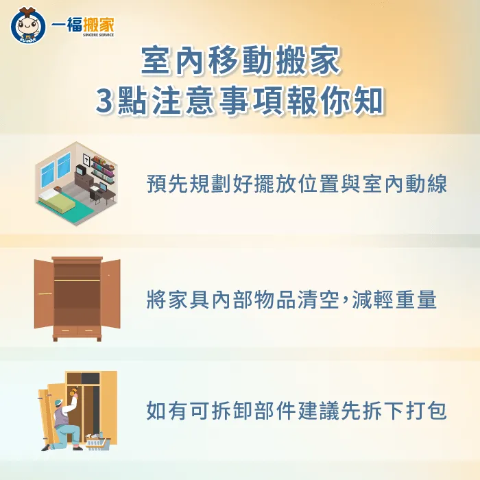 室內移動搬家3個前置作業分享-室內搬家