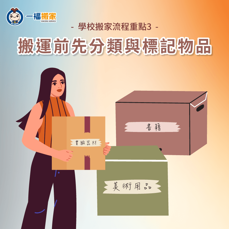 物品分類與標記-學校搬家